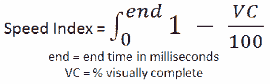 equation for perceptual speed index